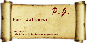 Perl Julianna névjegykártya